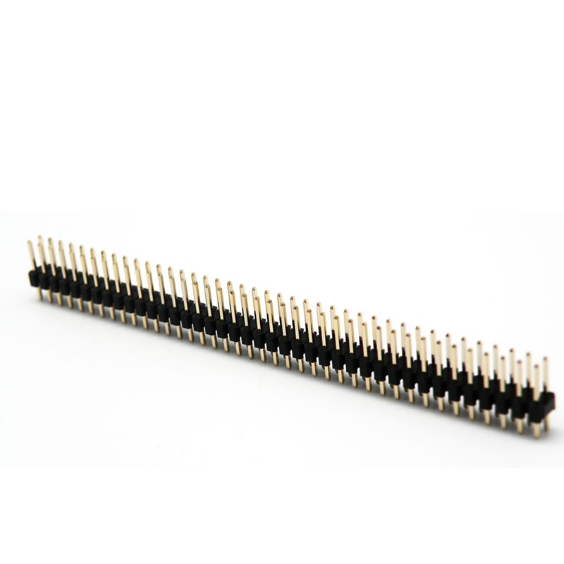 TIRA DE PINES MACHO 40P x2 FILAS 2.54mm PLANO RECTO PCB