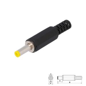 CONECTOR JACK DC HEMBRA AÉREO Ø1.7 x Ø4.0 x 11.0mm