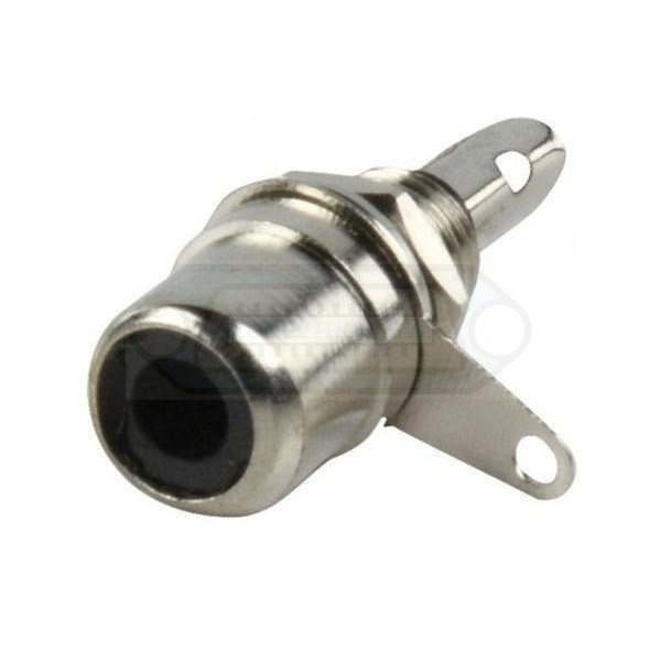 CONECTOR RCA HEMBRA CHASIS METAL NEGRO