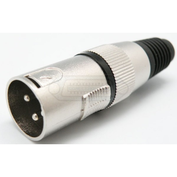 CONECTOR XLR 3P MACHO AÉREO RECTO