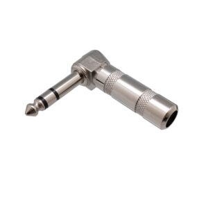 CONECTOR JACK 6.35mm MACHO ESTÉREO 90º METÁLICO