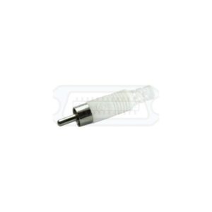 CONECTOR RCA MACHO PLÁSTICO BLANCO
