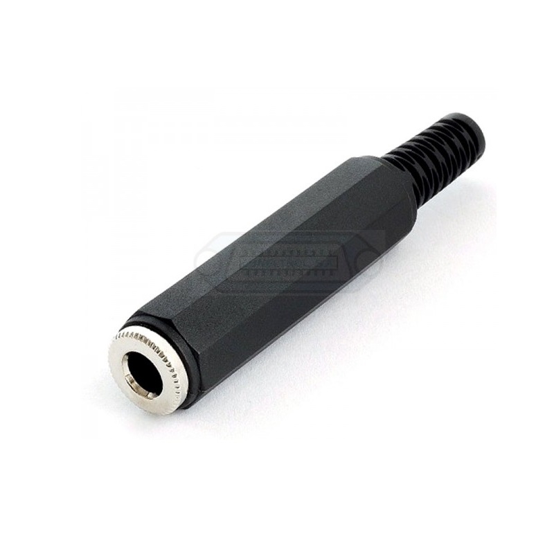 CONECTOR JACK 6.35mm HEMBRA MONO AÉREO PLÁSTICO