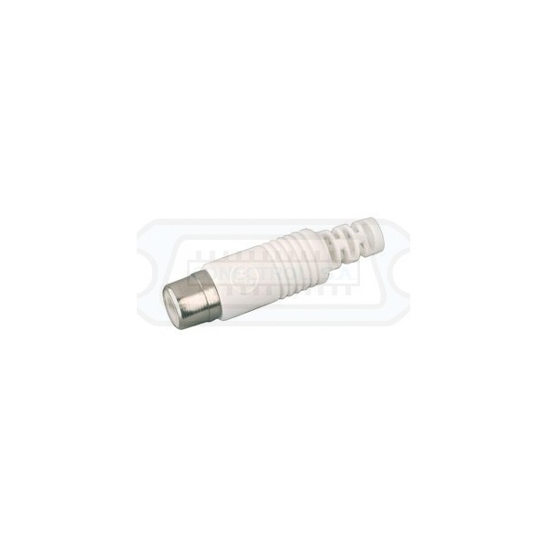 CONECTOR RCA HEMBRA PLÁSTICO BLANCO