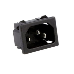 BASE IEC C14 MACHO 10A/250V PANEL PRESIÓN FASTON 6.3mm