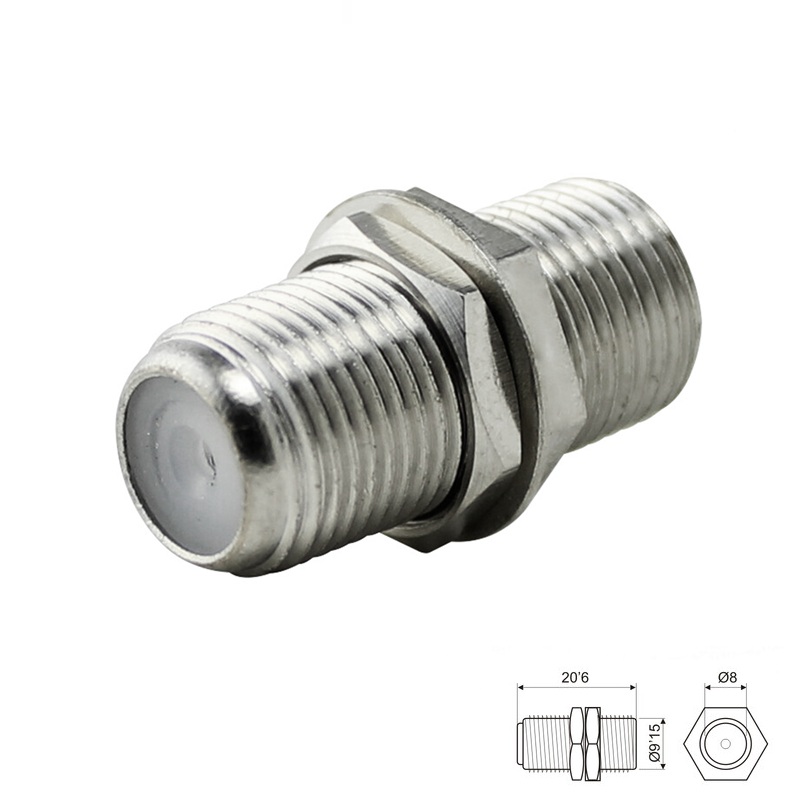 ADAPTADOR F HEMBRA - HEMBRA CHASIS RECTO METÁLICO