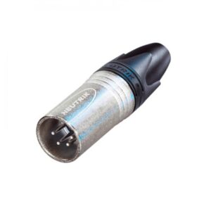 CONECTOR XLR 4P MACHO AÉREO NEUTRIK NÍQUEL/PLATA