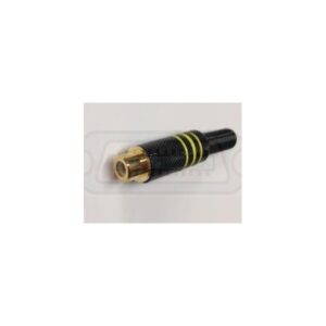 CONECTOR RCA HEMBRA METÁLICO DORADO AMARILLO