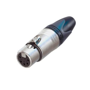 CONECTOR XLR 5P HEMBRA AÉREO NEUTRIK NÍQUEL/PLATA