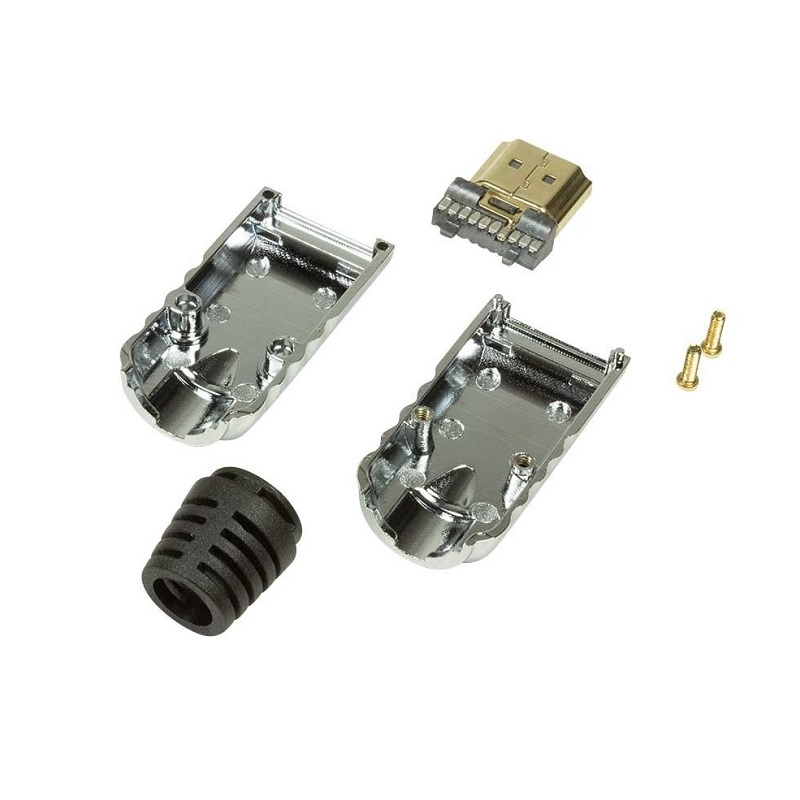 CONECTOR HDMI TIPO-A 19P MACHO AÉREO METÁLICO SOLDAR - Imagen 3
