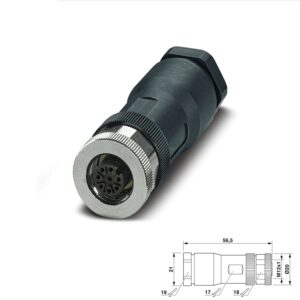 CONECTOR SACC 8P M12 HEMBRA AÉREO RECTO PHOENIX CONTACT