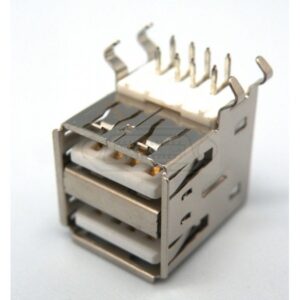 CONECTOR USB TIPO-A DOBLE HEMBRA 90º C.I.