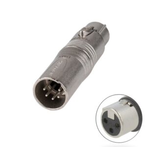 ADAPTADOR XLR 3P HEMBRA - XLR 5P MACHO (DMX) NEUTRIK