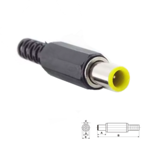 CONECTOR JACK DC MACHO AÉREO Ø4.4 x Ø6.0 x 10mm