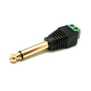 CONECTOR RÁPIDO JACK 6.35mm MACHO 2P MONO BORNA TORNILLO