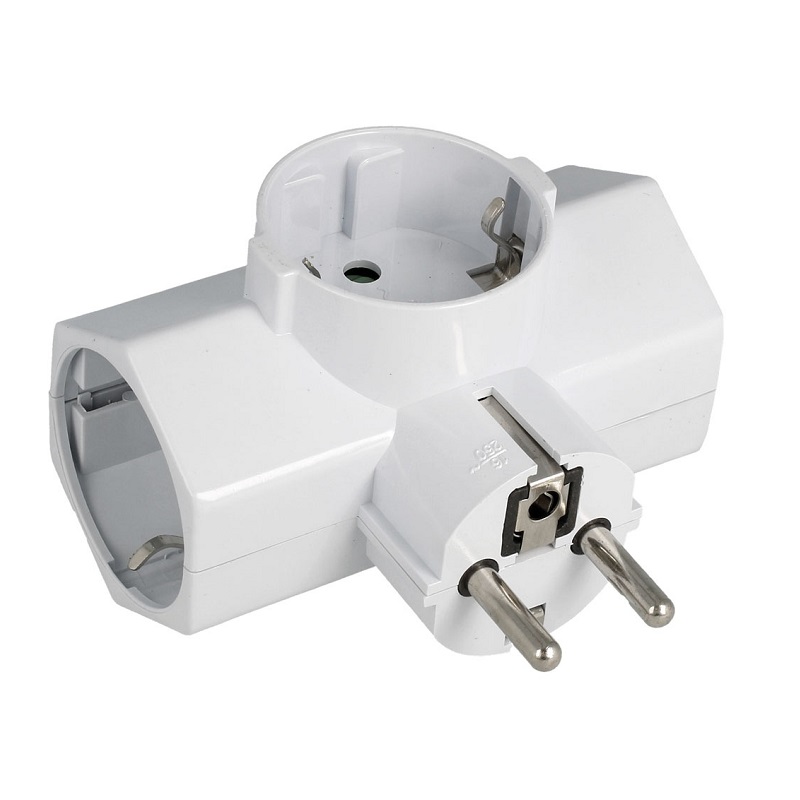 ADAPTADOR ELÉCTRICO 3 SALIDAS SCHUKO (1T ARRIBA)