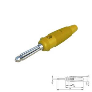 BANANA MACHO Ø4mm 16A HIRSCHMANN BUELA 20K AMARILLO