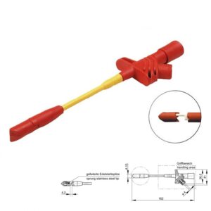 PINZA DE PRUEBA Ø4mm 10A HIRSCHMANN KLEPS 2700 RT ROJA