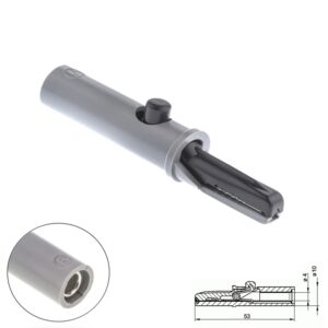 PINZA COCODRILO AISLADA Ø4mm 6A HIRSCHMANN AK10 NEGRA