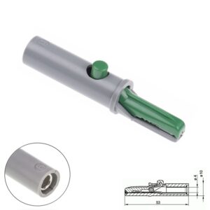 PINZA COCODRILO AISLADA Ø4mm 6A HIRSCHMANN AK10 VERDE