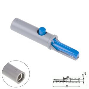 PINZA COCODRILO AISLADA Ø4mm 6A HIRSCHMANN AK10 AZUL