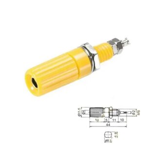 BANANA HEMBRA Ø4mm CHASIS AISLADO AMARILLO