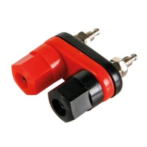 BANANA HEMBRA DOBLE Ø4mm CHASIS ALTAVOCES ROJO/NEGRO