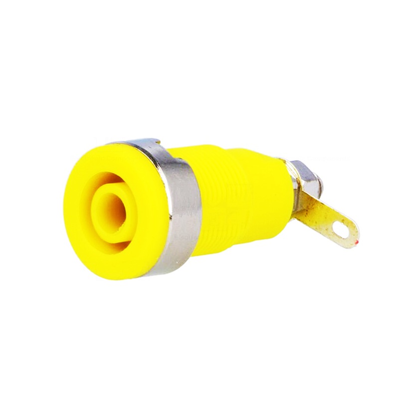 BANANA HEMBRA Ø4mm 32A CHASIS AISLADO AMARILLO