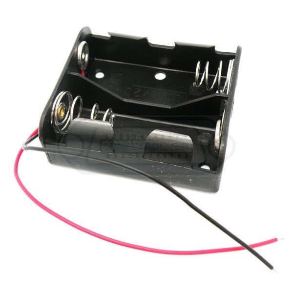 PORTAPILAS 2 PILAS R14 (C) PLANO CON CABLE