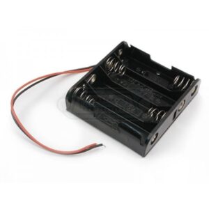 PORTAPILAS 4 PILAS AA PLANO CON CABLE