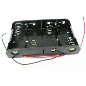 PORTAPILAS 4 PILAS R14 (C) PLANO CON CABLE