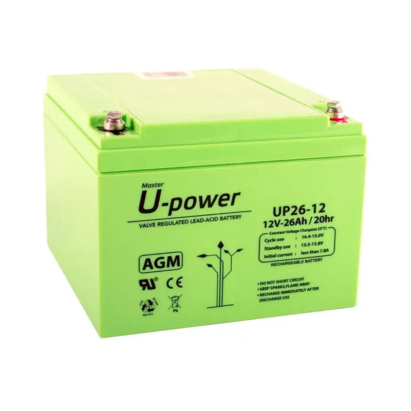 BATERÍA PLOMO AGM UPOWER 12V 26AH