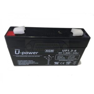 BATERÍA PLOMO AGM UPOWER 6V 1.3AH
