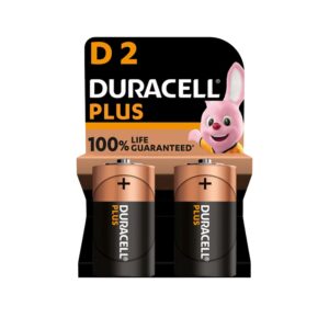 PILA DURACELL PLUS 100 LR20 (D) 1.5V ALCALINA PACK 2U
