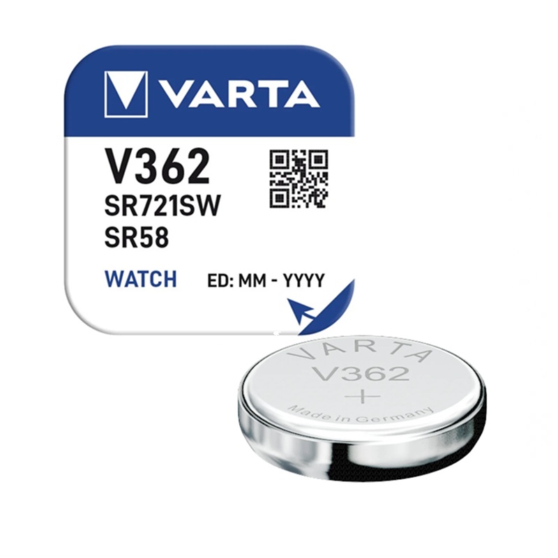 PILA BOTÓN VARTA V362 ÓXIDO DE PLATA 1.55V PACK 1U