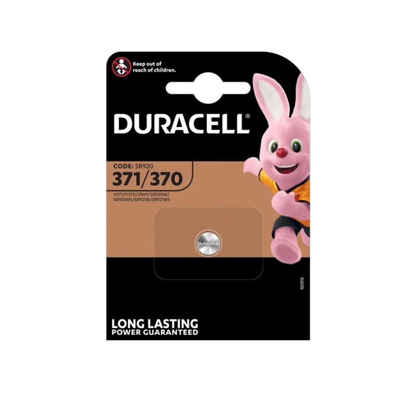PILA BOTÓN DURACELL 371/370 ÓXIDO DE PLATA 1.55V PACK 1U