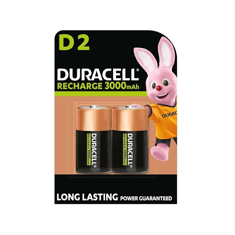 BATERÍA DURACELL D RECHARGE 3000mAh 1.2V NiMH PACK 2U