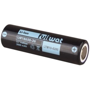 BATERÍA LITIO 18650 FULLWAT 3.7V 2600MAH TETÓN PLANO