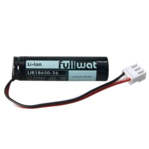 BATERÍA LITIO 18650 FULLWAT 3.7V 2600MAH PCM, CABLE CONECTOR