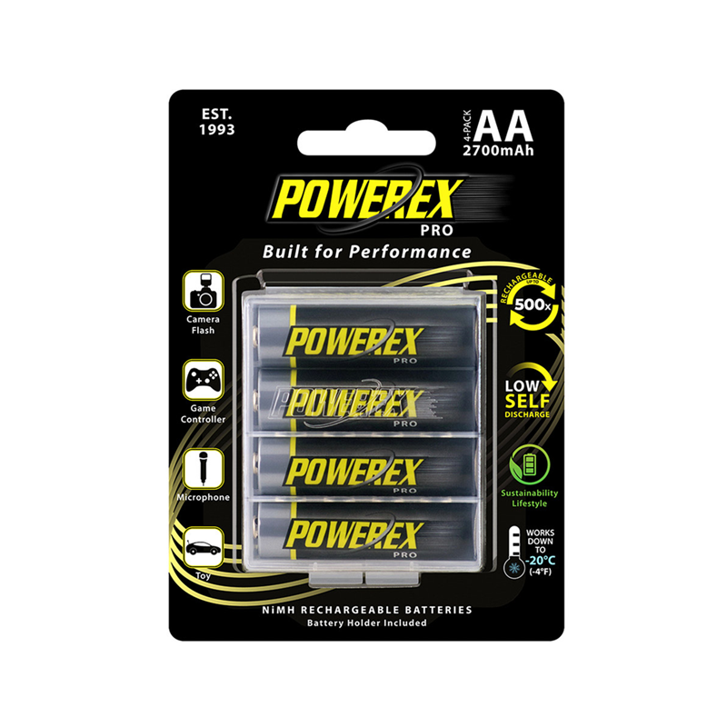 BATERÍAS POWEREX 1.2V AA 2700mAh PRO PACK 4U