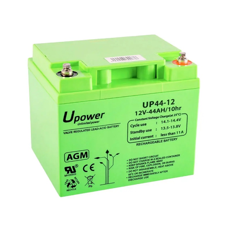 BATERÍA PLOMO AGM UPOWER 12V 44A (170x197x167)