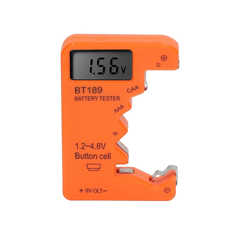 MEDIDOR DIGITAL BATERÍAS C, AA, AAA, D, N, 9V, 6F22, BOTÓN 1.5V/3V