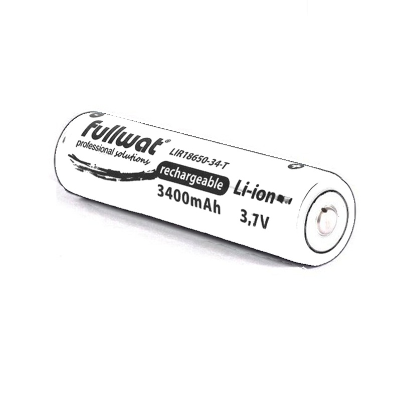 BATERÍA LITIO 18650 FULLWAT 3.6V 3400MAH SIN PCM CON TETÓN