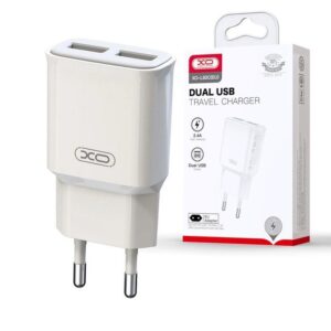 CARGADOR PARED USB 12W DOBLE 2.4A XO L92C BLANCO