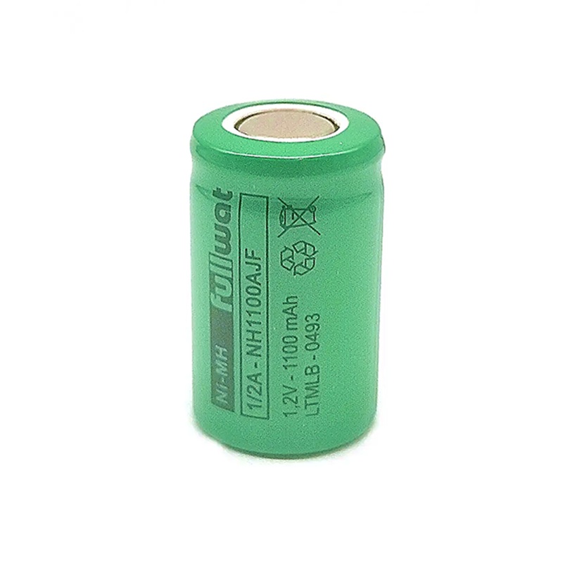 BATERÍA Ni-MH 1.2V 1/2A 1100mA FULLWAT RECARGABLE T. PLANO