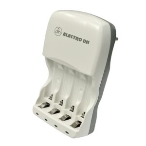 CARGADOR BATERÍAS RÁPIDO 2A x4 BATERÍAS AA/AAA BLANCO