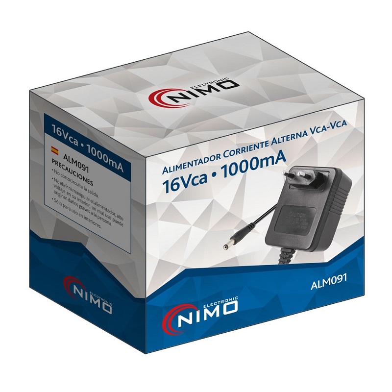ALIMENTADOR ALTERNA NIMO 16VAC 1000MA 16W - Imagen 4