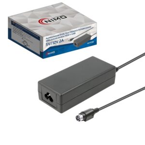 ALIMENTADOR ELECTRÓNICO NIMO 5/12VCC 2A 24W (MINI DIN 4P GRUESOS)
