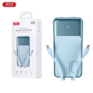 POWER BANK XO DISPLAY 10.000mAh 22.5W PD/QC 3.0 USB-C/iPhone AZUL