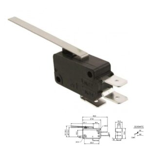 MICRO INTERRUPTOR 1NA+1NC 5A/250VAC PALANCA LARGA